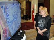 Photo report: Turkish Ebru Art Exhibition in Ashgabat