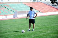 The first training of the Turkmenistan national football team under the leadership of Ante Miše