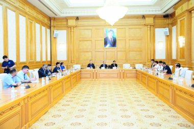 Photo report: Meeting of representatives of FC Altyn Asyr and FC Khujand before of the 2019 AFC Cup match