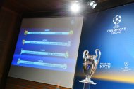 Fotoreportaž: UEFA-nyň Nondaky ştab-kwartirasynda Çempionlar ligasy we Ýewropa ligasynyň 1/4 finalynyň bijeleri çekildi.