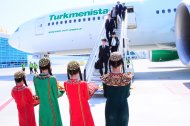 Photo report: Meeting of the Turkmen Airlines Boeing 777-200LR aircraft from the flight from Tokyo