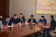 Meeting of representatives of FC Altyn Asyr and FC Istiklol before of the 2019 AFC Cup match 