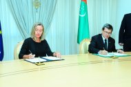 Photo report: European Union foreign-policy chief Federica Mogherini in Turkmenistan