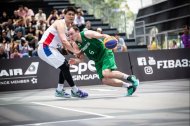 Fotoreportaž: 3x3 basketbol boýunça Aziýanyň kubogyndaky Türkmenistan - Koreýa Respublikasy duşuşygy