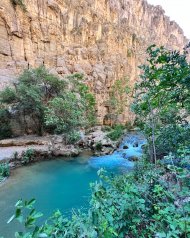 Mountain river Sekizyap in Turkmenistan