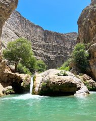 Mountain river Sekizyap in Turkmenistan