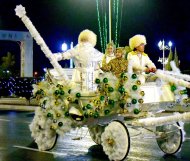 Photoreport:central New Year trees were lit in all velayats of Turkmenistan