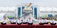 Photoreport from the celebrations organized at the international Akhal-Teke equestrian sports complex on the occasion of the national day of the Turkmen horse