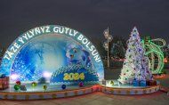 New Year's lights were solemnly lit on the main tree of Turkmenistan