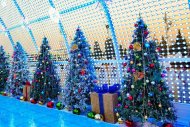 Lights of the Main New Year tree lit up in Ashgabat