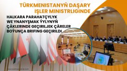 Türkmenistan Dışişleri Bakanlığı, Uluslararası Barış ve Güven Yılı kapsamındaki etkinliklere ilişkin bir brifing düzenledi