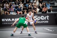 Fotoreportaž: 3x3 basketbol boýunça Aziýanyň kubogyndaky Türkmenistan - Koreýa Respublikasy duşuşygy