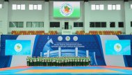 Winners of international competitions were honored in the martial arts building in Ashgabat