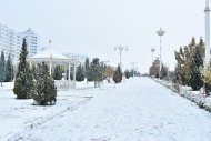 Photoreport: Ashgabat was covered with white snow