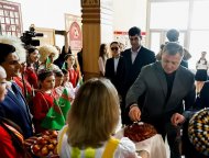 Governor of the Astrakhan Oblast Igor Babushkin visited the school named after Magtymguly Pyragy in the village of Funtovo