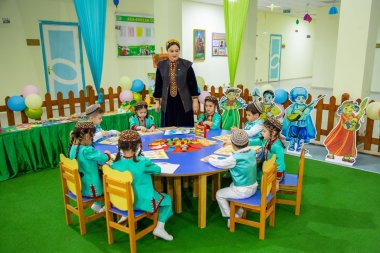 A drawing competition was held in the Ashgabat kindergarten 