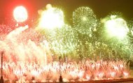 Photos of the festive concert and fireworks in honor of the Independence of Turkmenistan