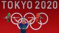 Fotoreport: Weightlifter Polina Guryeva from Turkmenistan won Olympic silver in Tokyo