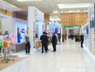 Exhibition of the shopping complex dedicated to the Day of the Turkmen Carpet in Ashgabat