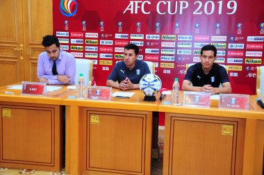 Photo report: Press conference of FC Altyn Asyr and FC Dordoi before the match of the 2019 AFC Cup