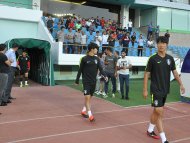 Fotoreportaž: Koreýa futbol ýygyndysy Köpetdag stadionynda