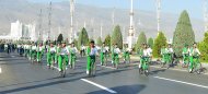 Photoreport from the mass bike ride in Ashgabat on the occasion of the World Bicycle Day