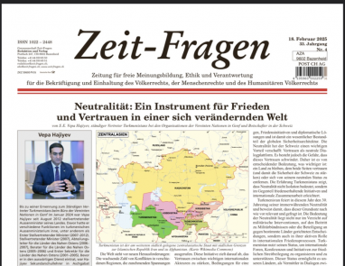 Türkmenistan'ın Cenevre'deki BM Daimi Temsilcisi'nin makalesi İsviçre gazetesinde yayınlandı