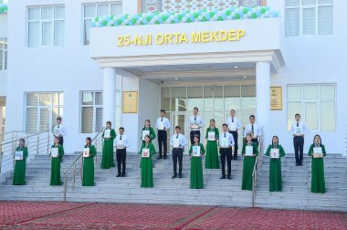 A celebration was held in Balkanabat in honor of the opening of secondary school No. 25