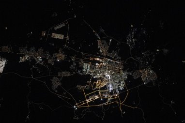 NASA, Aşkabat'ın gece ISS'den çekilmiş bir fotoğrafını yayınladı