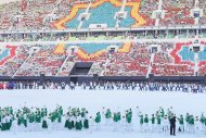 Olimpiýa stadionynda geçirilen V Aziýa oýunlarynyň ýapylyş dabarasyndan fotoreportaž