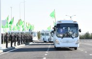 Fotoreportaž: Aşgabatda sebitiň iri logistika merkezi açyldy