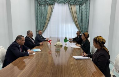 Gruziýanyň saglygy goraýyş ministri Aşgabatda saglygy goraýyş ulgamynyň ýolbaşçylary bilen duşuşyklary geçirdi
