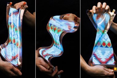 LG has created a screen that can stretch and curl