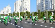 Photoreport from the mass bike ride in Ashgabat on the occasion of the World Bicycle Day