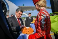 President of Turkmenistan arrived in Kazan and got acquainted with the exhibition of industrial products of Tatarstan (photo)