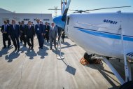 President of Turkmenistan arrived in Kazan and got acquainted with the exhibition of industrial products of Tatarstan (photo)