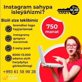 instagram açyp bermek