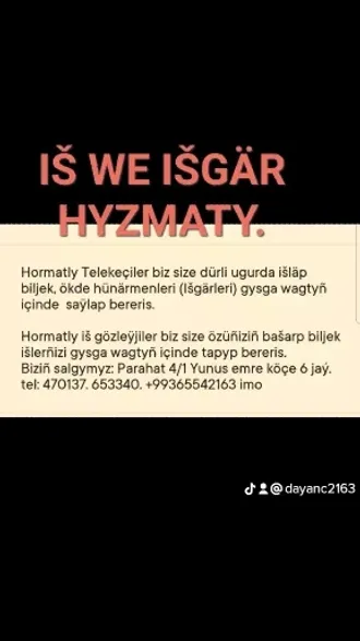 IS WE ISGAR HYZMATY 