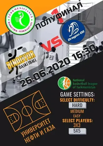 Semi-final of the playoffs of the National Basketball League of Turkmenistan: Dragon Oil vs. Binagar