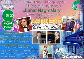 14-nji martda «Bahar nagmalary» atly konsert geçiriler