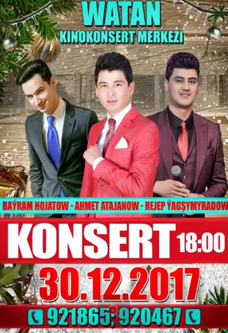 «Watan» kinokonsert merkezi Sizi baýramçylyk konsertine çagyrýar 