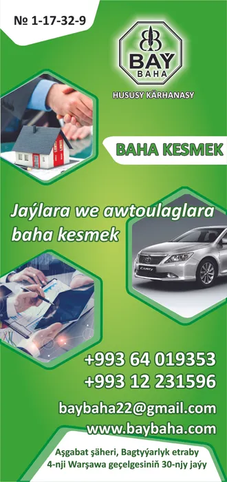 Baha kesmek we komission işler hyzmaty