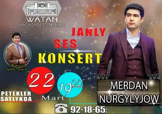 Aşgabatda Merdan Nurgylyjowyň «Janly ses» konserti geçiriler