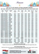 Ramadan calendar of suhoor time and iftar time for Turkmenistan (2021)