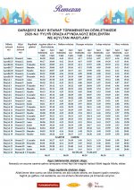 Ramadan calendar of suhoor time and iftar time for Turkmenistan (2020)